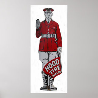 Pôster sinal do comerciante de pneus vinthood