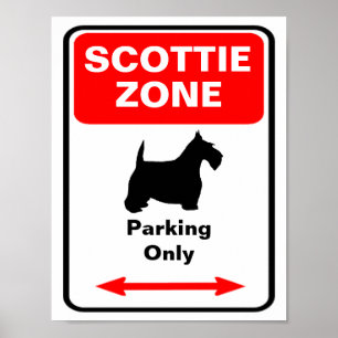 Pôster Sinal do estacionamento da zona do Scottie