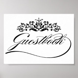 Poster Sinal do Guestbook - sinal do casamento do