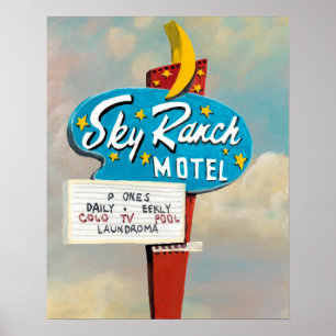 Poster Sinal do Motel Sky Ranch