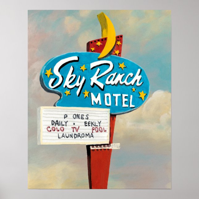 Poster Sinal do Motel Sky Ranch (Frente)