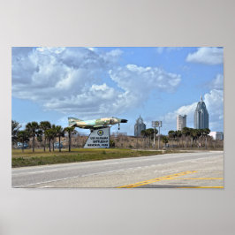 Poster Sinal do Parque Memorial do Batleship USS Alabama