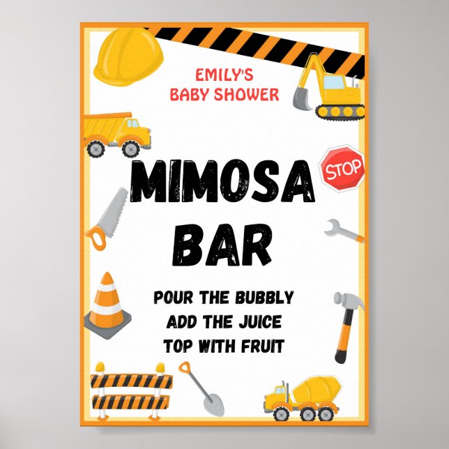 Poster Sinal do Partido da Construção, Aniversário, Chá d (Frente)