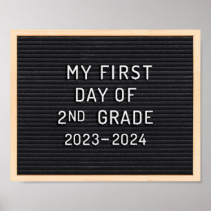 Poster Sinal do primeiro dia do segundo Primeiro dia da e