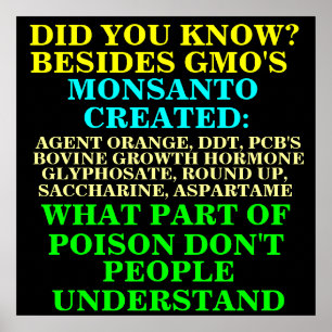 POSTER SINAL DO PROTESTO DO CARTAZ DE GMO