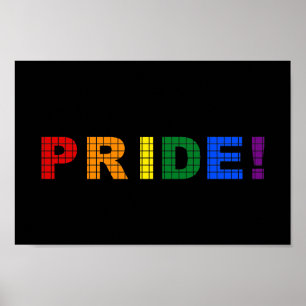 Poster Sinal do texto do orgulho de LGBT