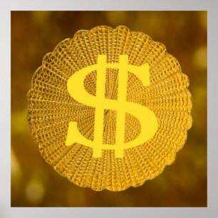 Pôster sinal dólar