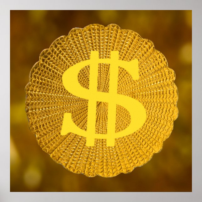 Pôster sinal dólar (Frente)