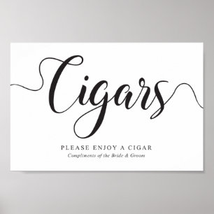 Poster Sinal dos charutos. Charutos elogiosos livres que