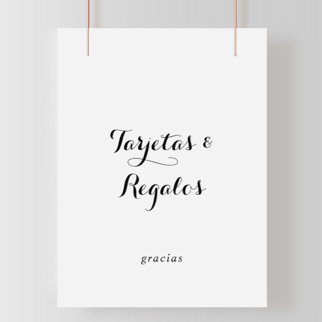 Poster Sinal espanhol Tarjetas e Regalos (Criador carregado)