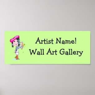 Poster Sinal feito sob medida da galeria de arte