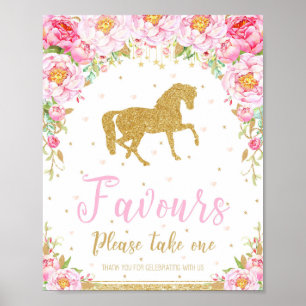 Poster Sinal floral da decoração dos favores de festa d