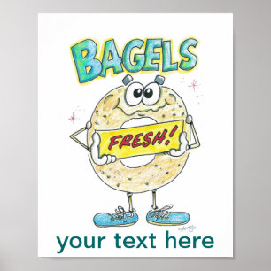 Poster Sinal fresco do Bagel