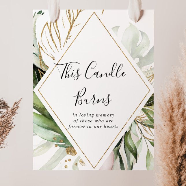 Poster Sinal geométrico Dourado desta Vela Queima (Criador carregado)