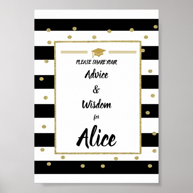 Poster Sinal GRADUATion Conselhos e sabedoria (Frente)