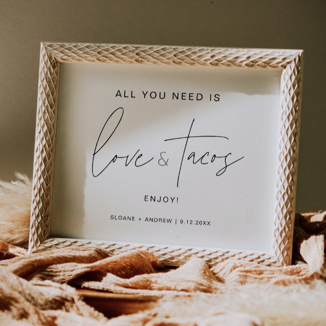 Poster Sinal HARLOW Love And Tacos (Criador carregado)