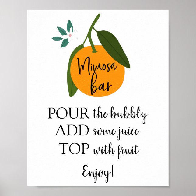 Poster Sinal Laranja do Bar Mimosa (Frente)