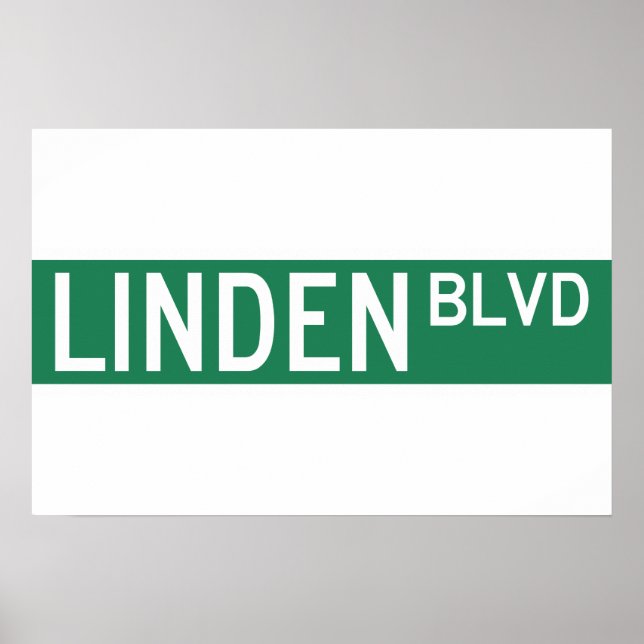 Pôster Sinal Linden Boulevard (Frente)