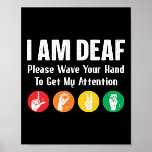 Poster Sinal Linguagem Intérprete-Mão Asl Sensibilização