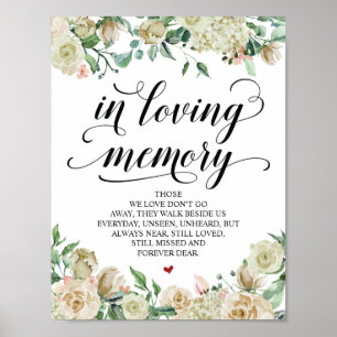 Poster Sinal memorável da mesa do casamento elegante