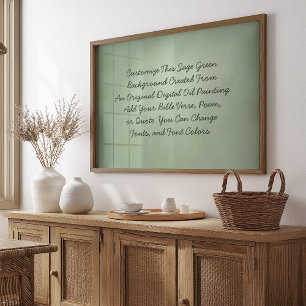 Poster Sinal Personalizado Carregar Suas Próprias Palavra