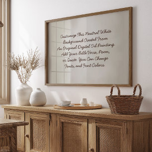 Poster Sinal Personalizado Carregue Suas Próprias Palavra