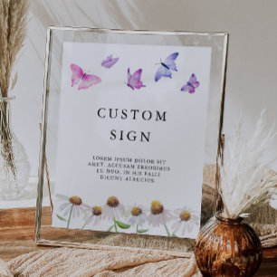 Poster Sinal Personalizado de Chá de panela Jardim de Bor
