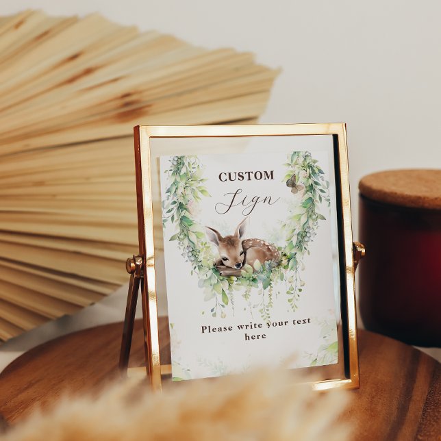 Poster Sinal Personalizado de Chá do Adventure Woodland B (Criador carregado)