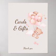 Sinal Personalizado do Chá de fraldas Bear Bear Ro