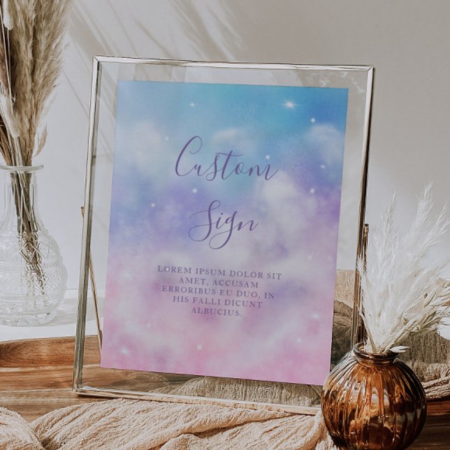 Poster Sinal Personalizado do Chá de panela da Nuvem do D (Criador carregado)