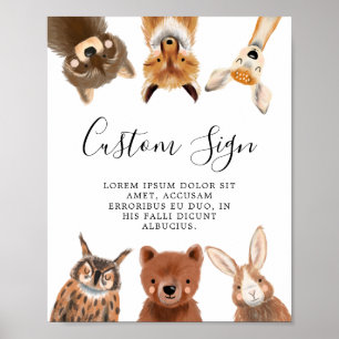 Poster Sinal Personalizado do Partido Woodland
