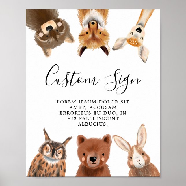 Poster Sinal Personalizado do Partido Woodland (Frente)