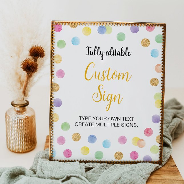 Poster Sinal Personalizado do primeiro aniversario de Par (Criador carregado)