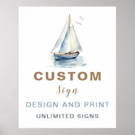Poster Sinal personalizado náutico para embarcação de nav