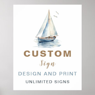 Poster Sinal personalizado náutico para embarcação de nav