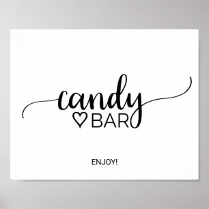 Poster Sinal preto & branco simples da barra de chocolate