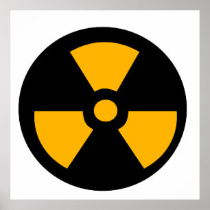 Poster Sinal radioativo nuclear