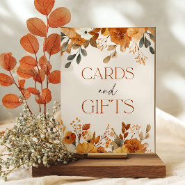 Poster Sinal Rustic Fall In Love Watercolor Cards