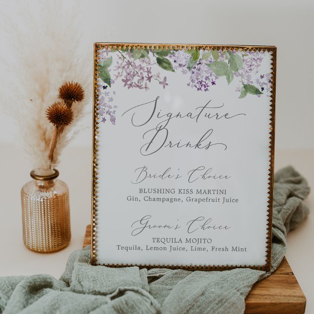 Poster Sinal Rustic Lilac Signature Beduz (Criador carregado)