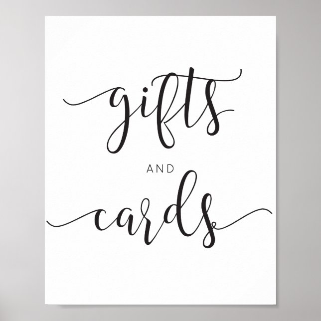 Poster Sinal Rustic Script Gifs and Cards (Frente)