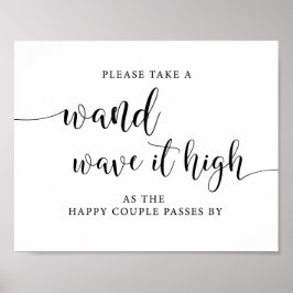 Poster Sinal Rustic Wedding Wand Send Off