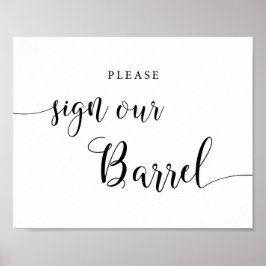 Poster Sinal Rustic Weding Sinal Barrel Guestbook