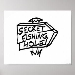 Poster Sinal secreto do furo da pesca