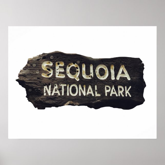 Poster sinal Sequoia National Park Wooden (Frente)
