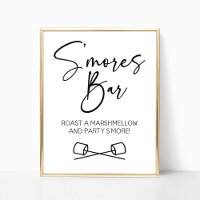 Sinal S'Mores Bar Marshmallow Vamos Party S'More