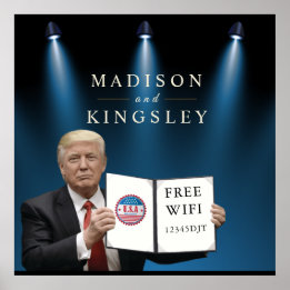 Poster SINAL WIFI de Casamento do Presidente Trump