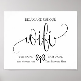 Poster Sinal WiFi minimalista moderno