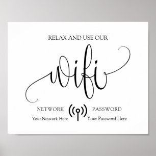 Poster Sinal WiFi minimalista moderno