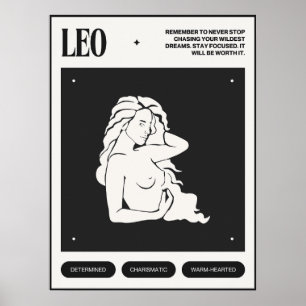 Poster Sinal Zodiac Leo