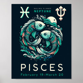 Poster Sinal Zodiac - Peixes